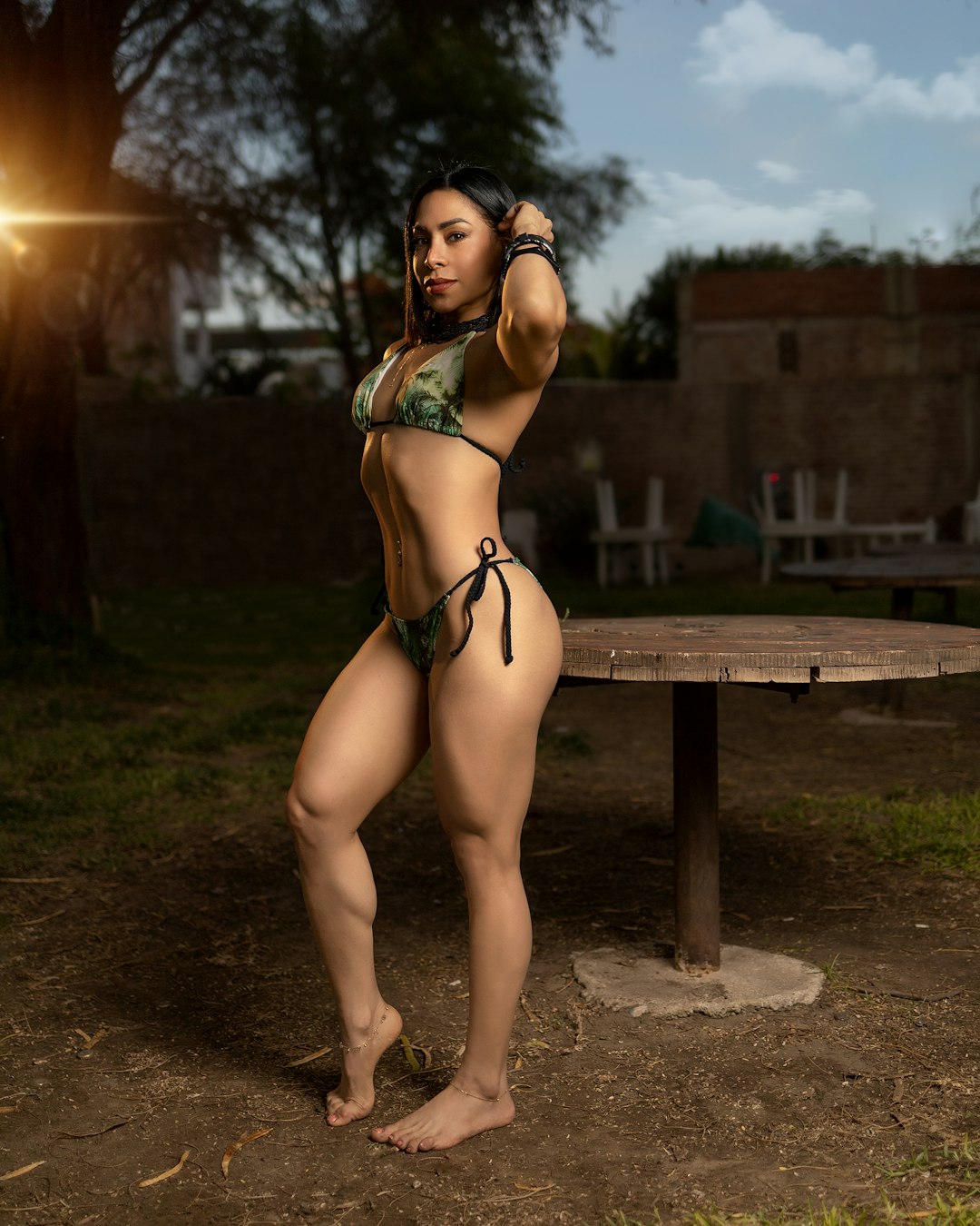 Tropical Print Bikini Set